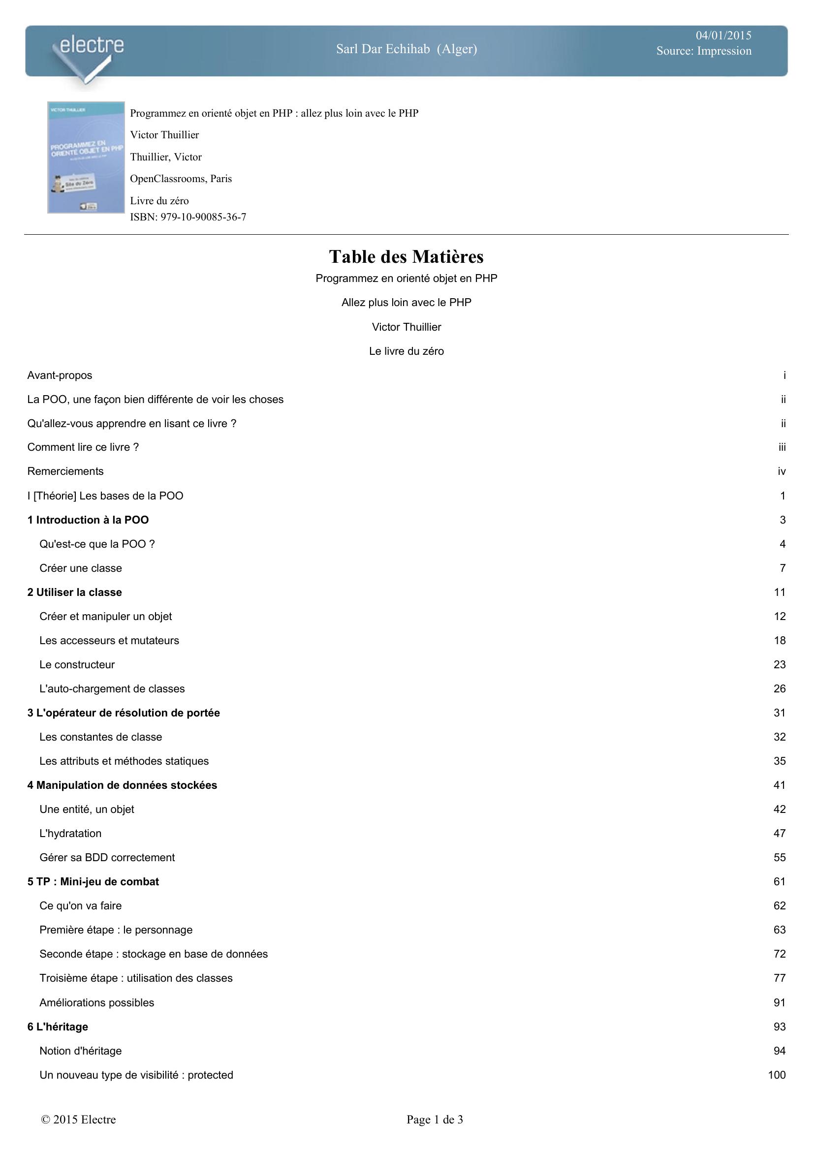 Page de Garde